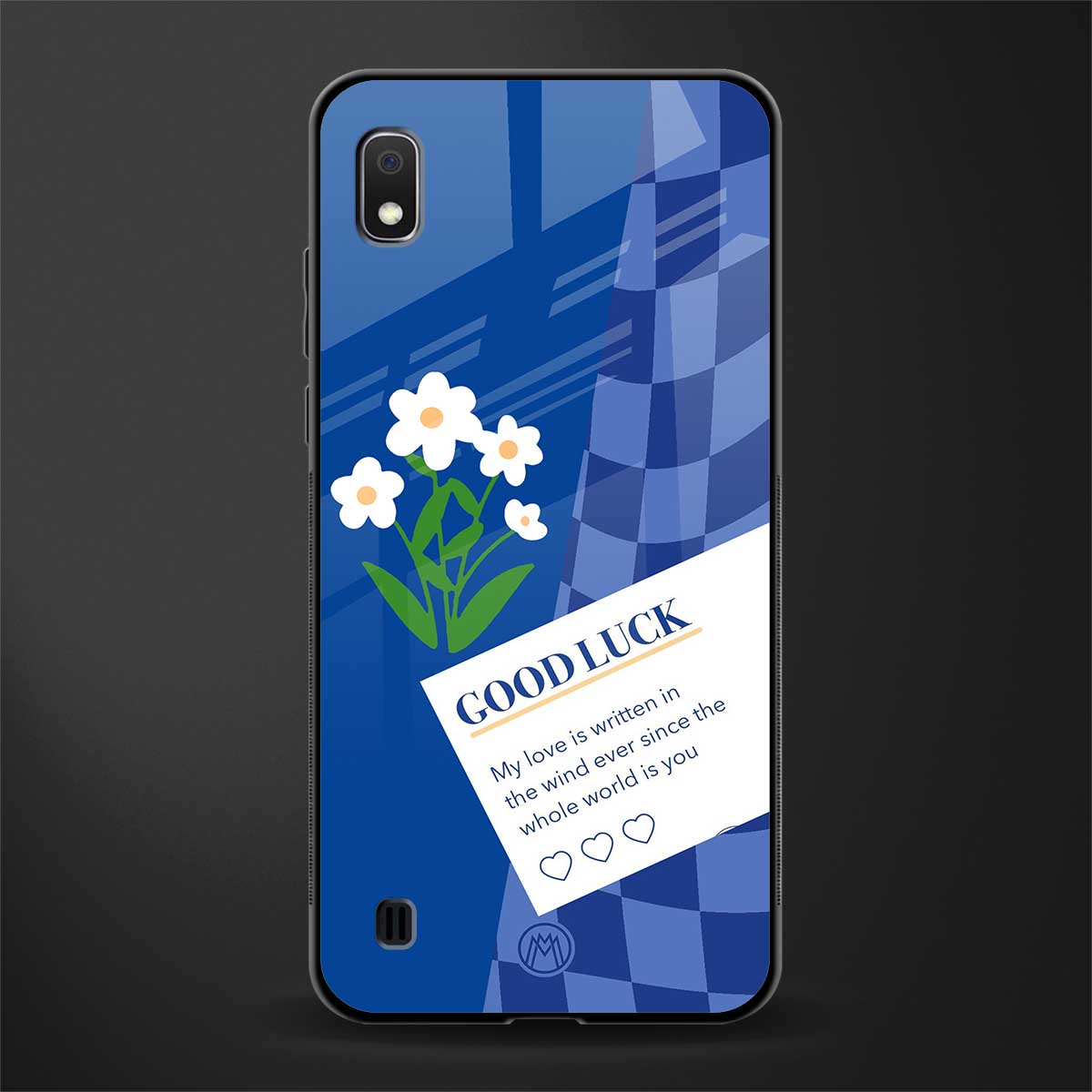 you're my world blue edition glass case for samsung galaxy a10 image