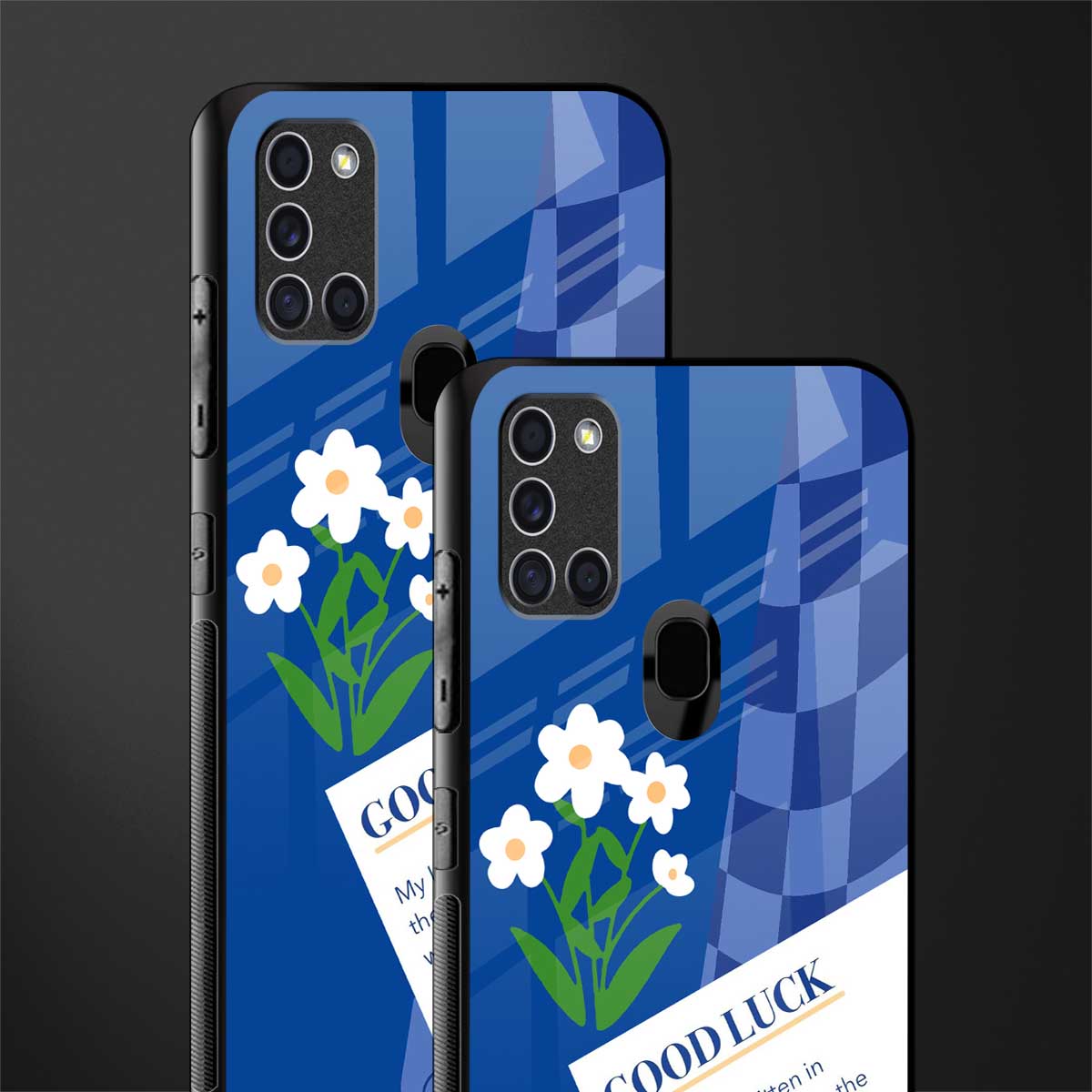 you're my world blue edition glass case for samsung galaxy a21s image-2