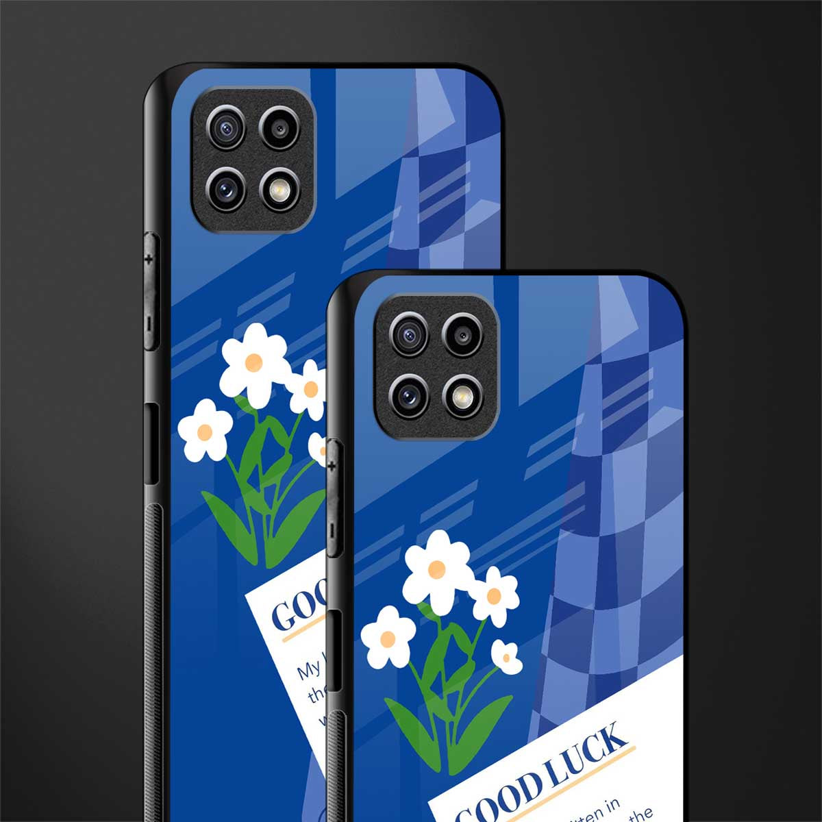 you're my world blue edition glass case for samsung galaxy a22 5g image-2