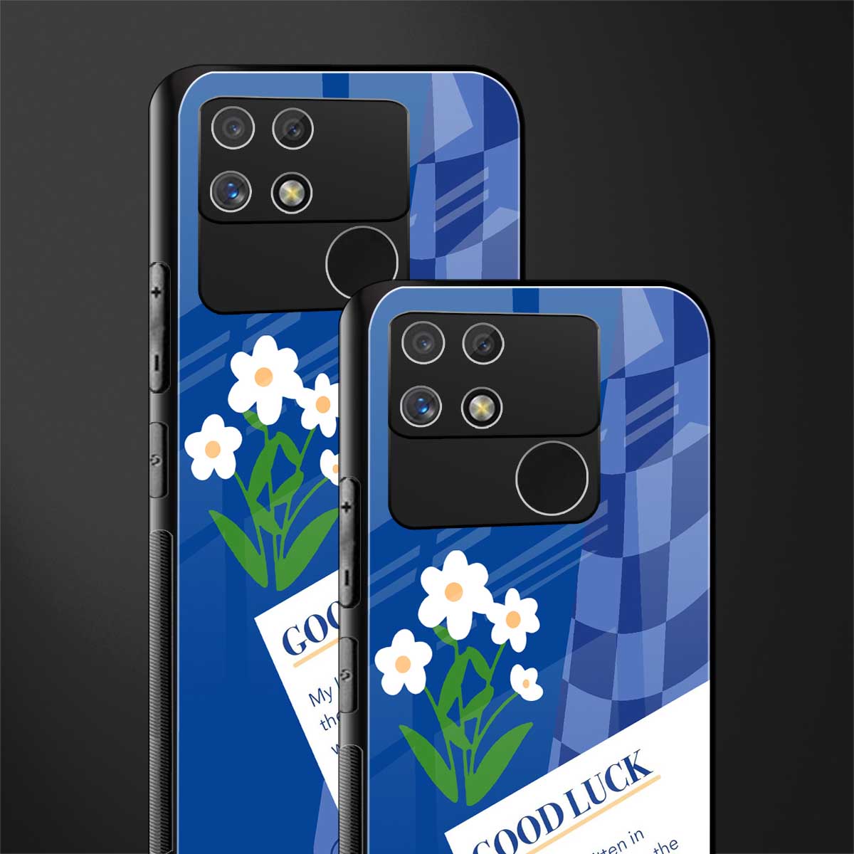 you're my world blue edition back phone cover | glass case for realme narzo 50a