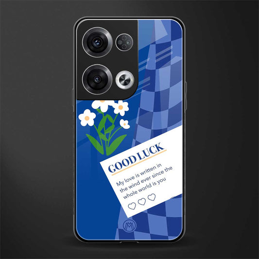 you're my world blue edition back phone cover | glass case for oppo reno 8 pro