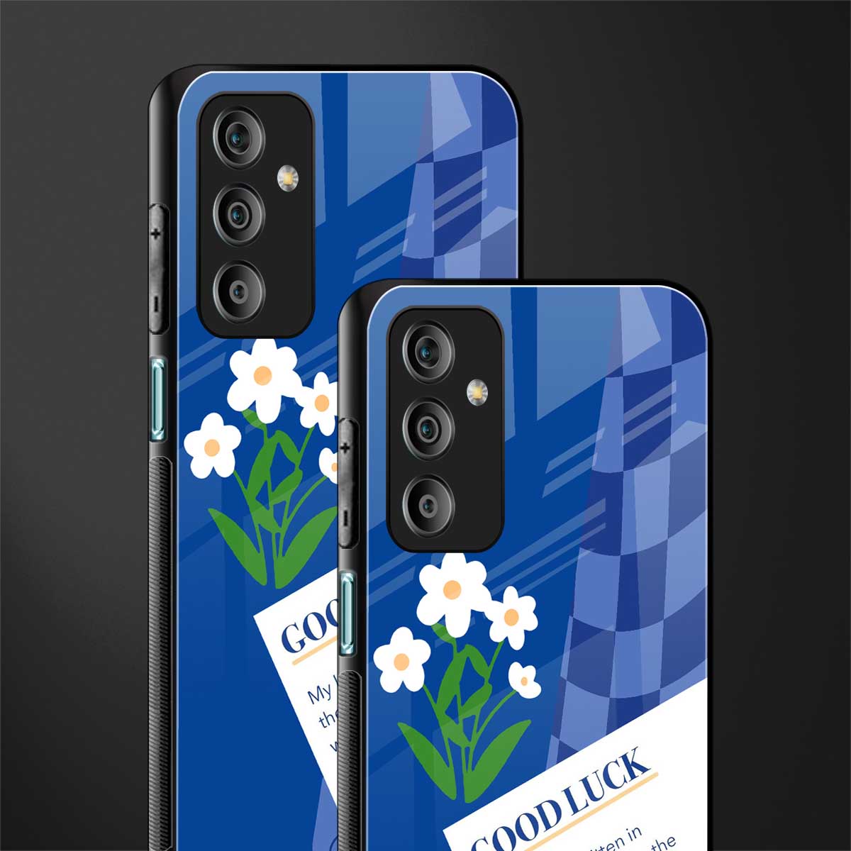 you're my world blue edition back phone cover | glass case for samsung galaxy f23 5g