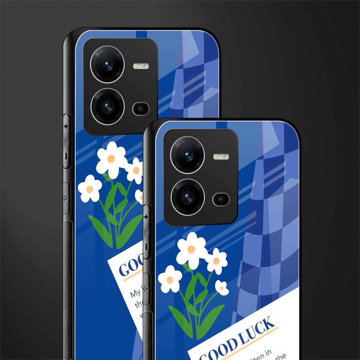 you're my world blue edition back phone cover | glass case for vivo v25-5g