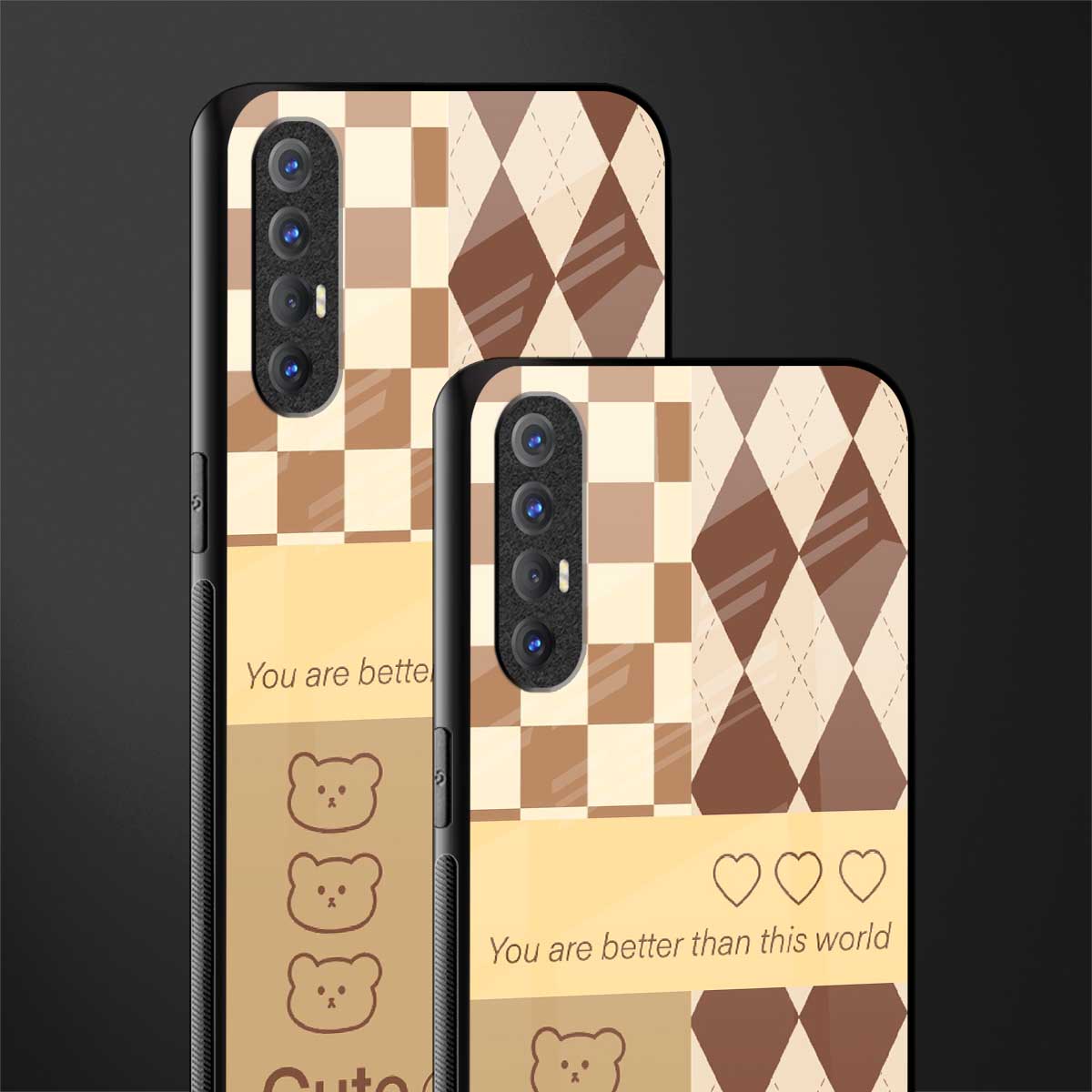 you're my world brown edition glass case for oppo reno 3 pro image-2