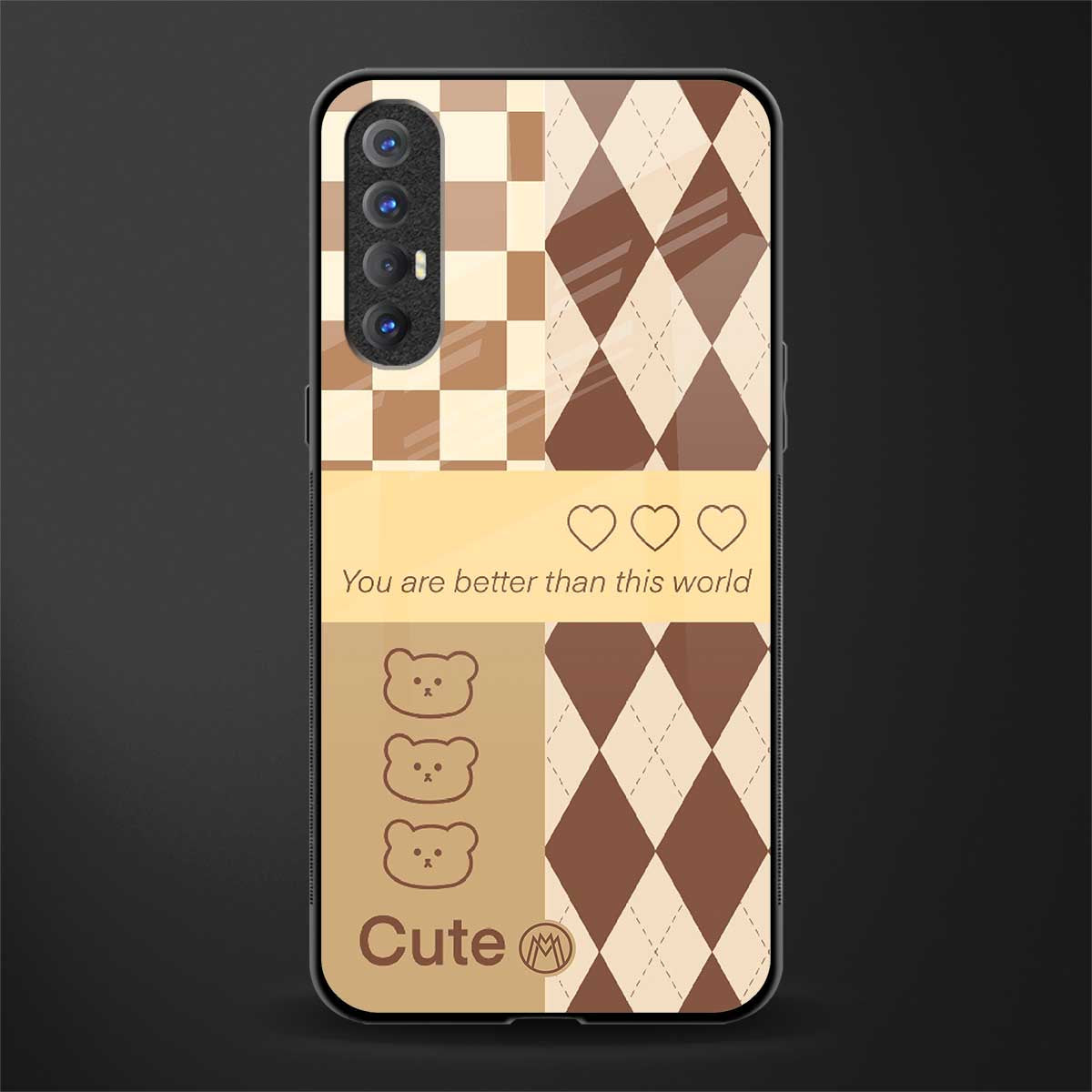 you're my world brown edition glass case for oppo reno 3 pro image