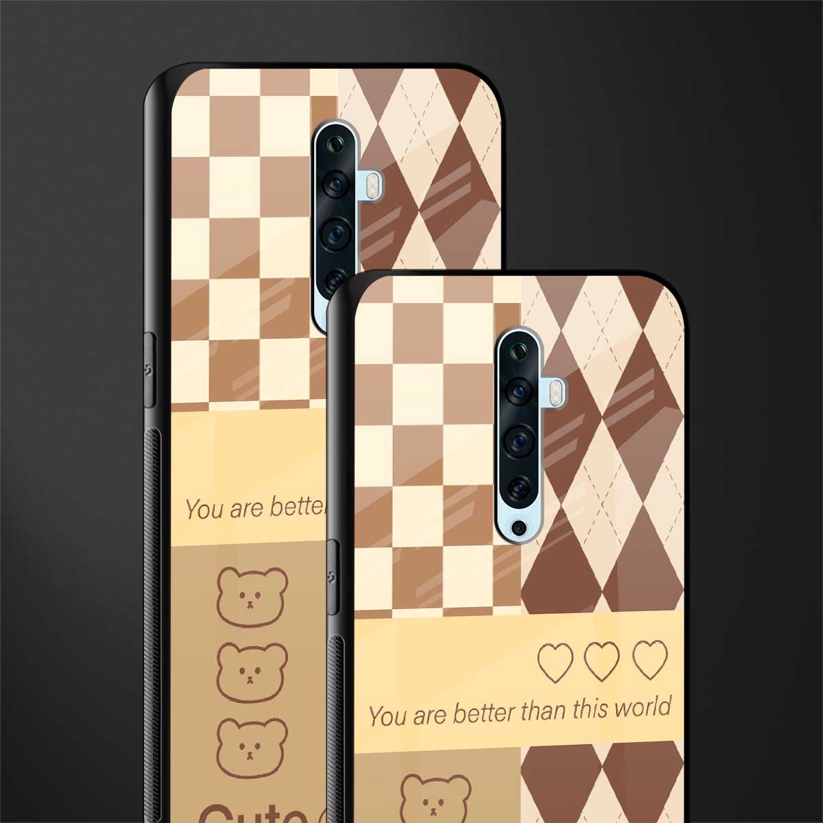 you're my world brown edition glass case for oppo reno 2f image-2