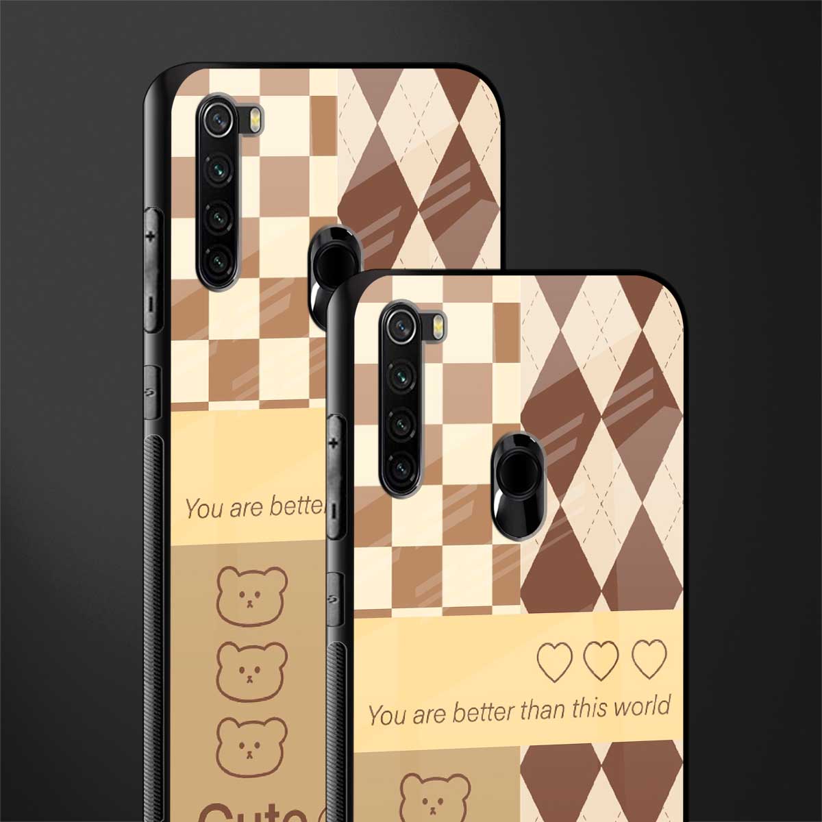 you're my world brown edition glass case for redmi note 8 image-2