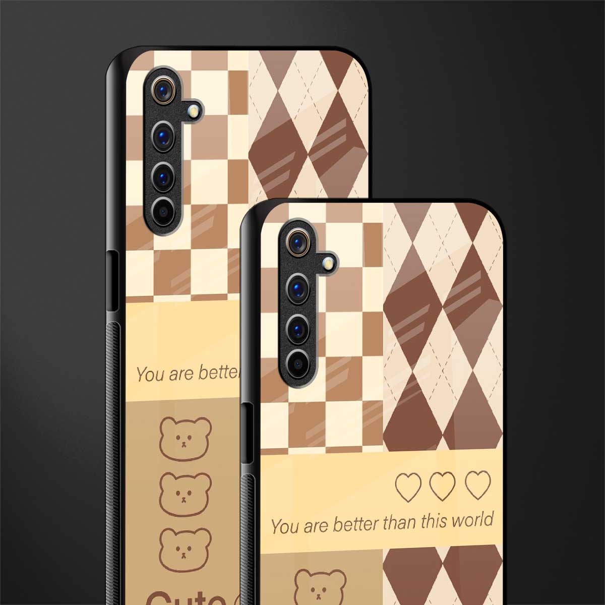 you're my world brown edition glass case for realme 6i image-2