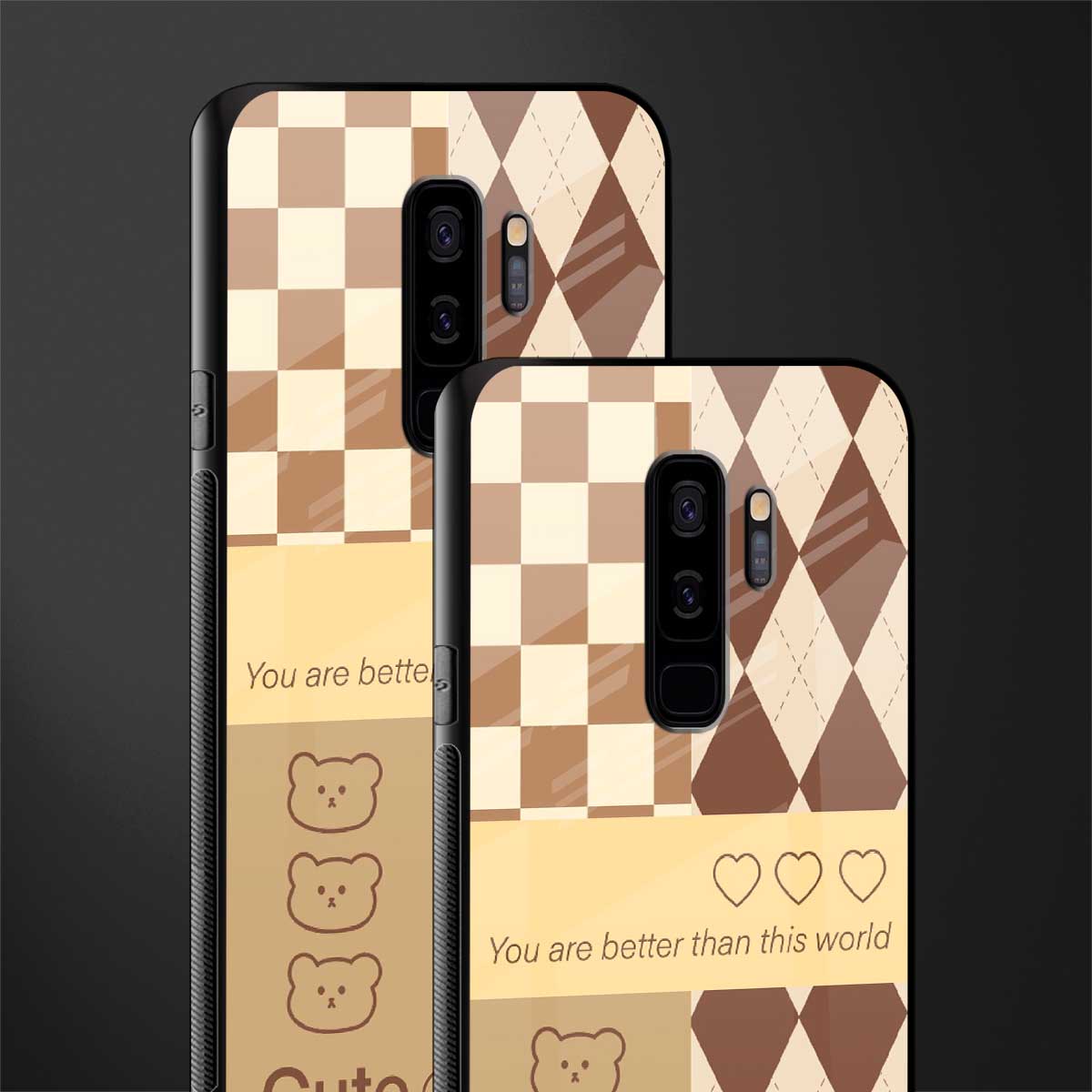 you're my world brown edition glass case for samsung galaxy s9 plus image-2