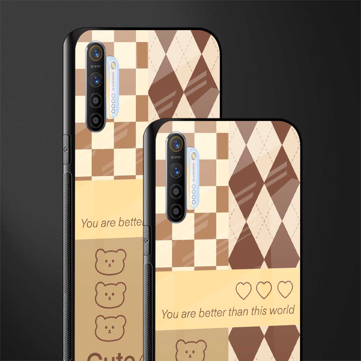 you're my world brown edition glass case for realme x2 image-2