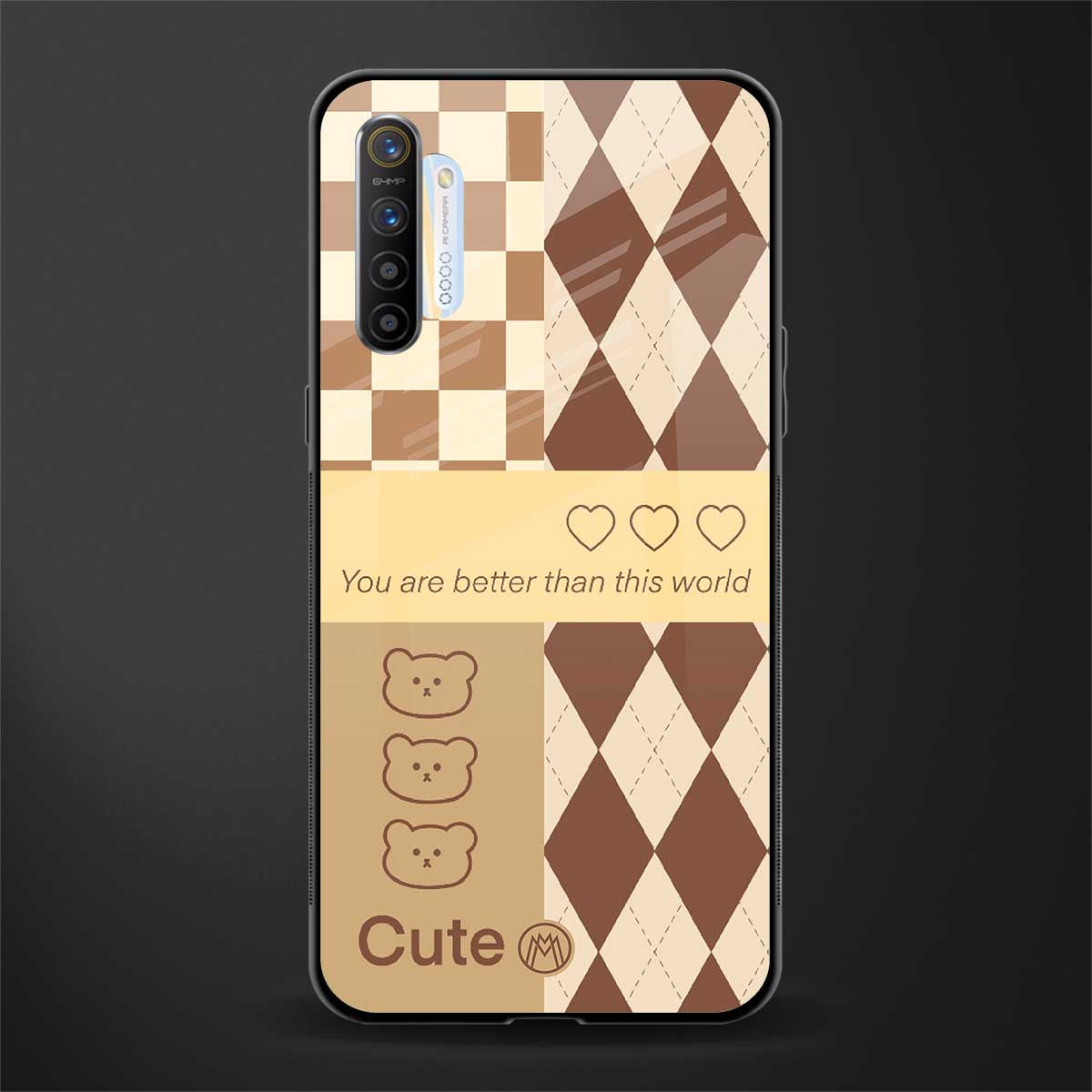 you're my world brown edition glass case for realme x2 image