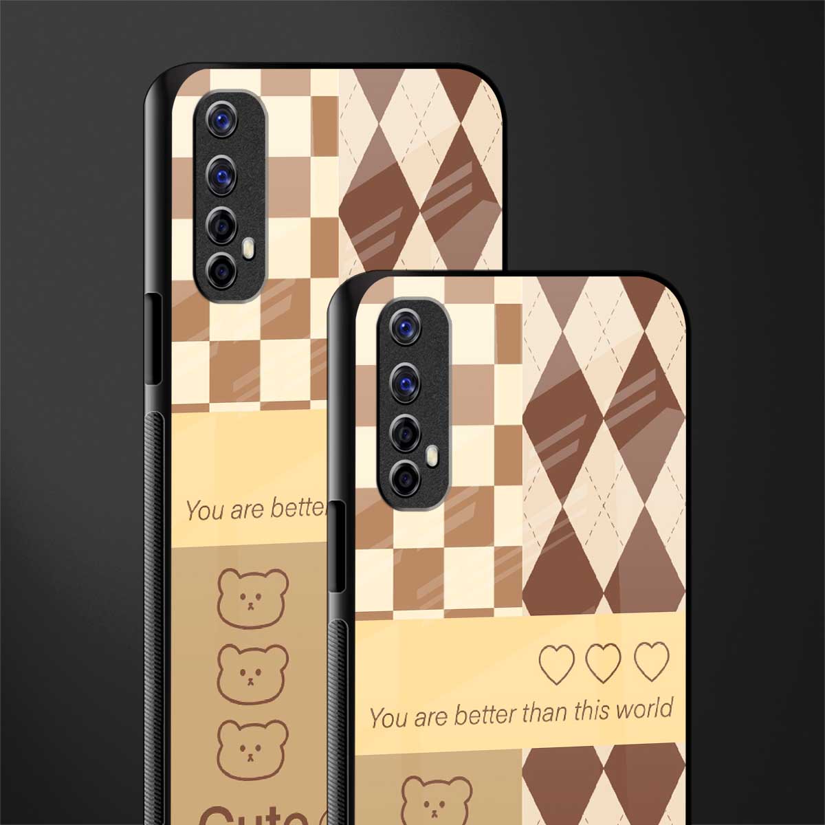 you're my world brown edition glass case for realme 7 image-2