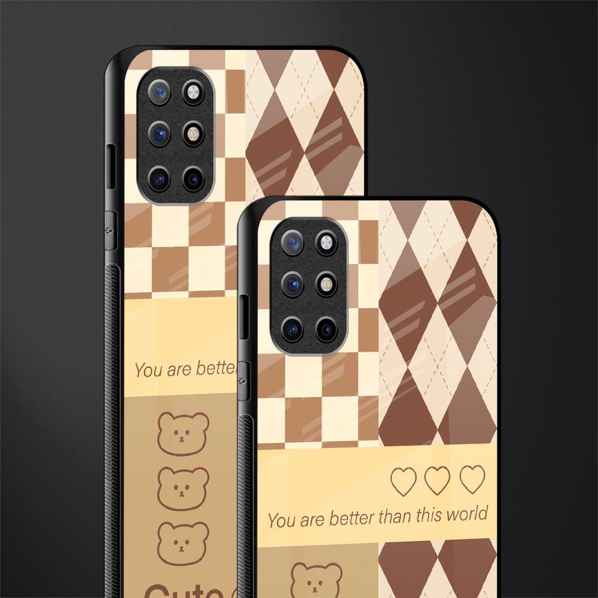 you're my world brown edition glass case for oneplus 8t image-2