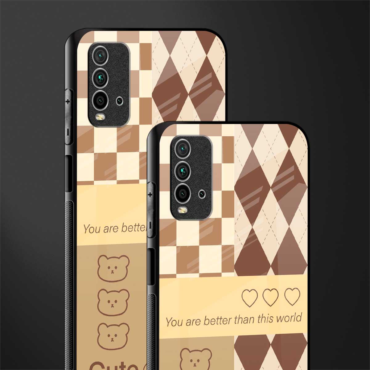 you're my world brown edition glass case for redmi 9 power image-2