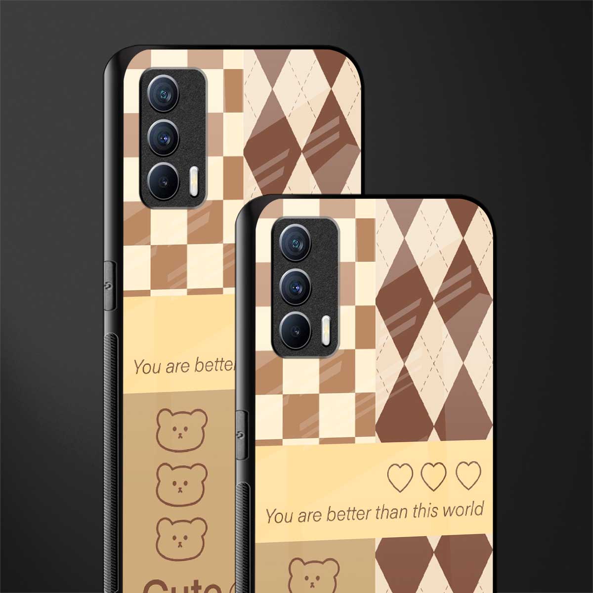 you're my world brown edition glass case for realme x7 image-2