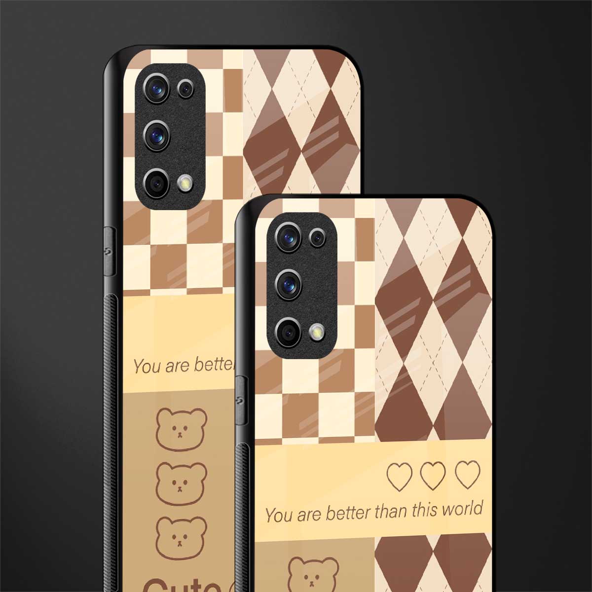 you're my world brown edition glass case for realme x7 pro image-2