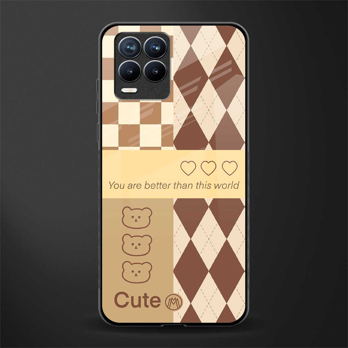 you're my world brown edition glass case for realme 8 pro image