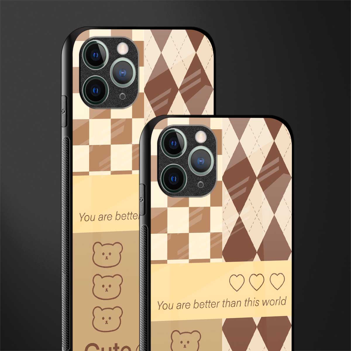 you're my world brown edition glass case for iphone 11 pro image-2