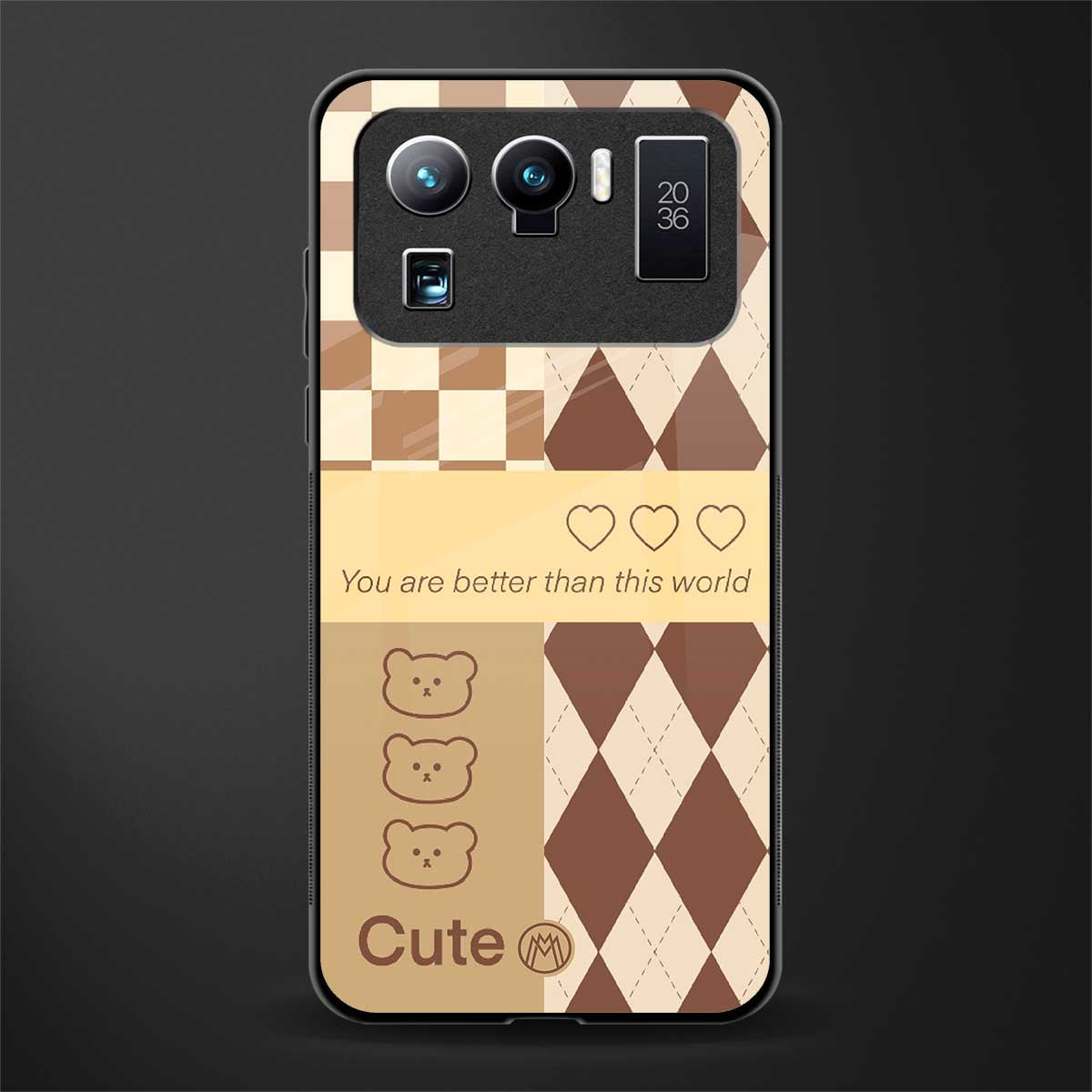 you're my world brown edition glass case for mi 11 ultra 5g image