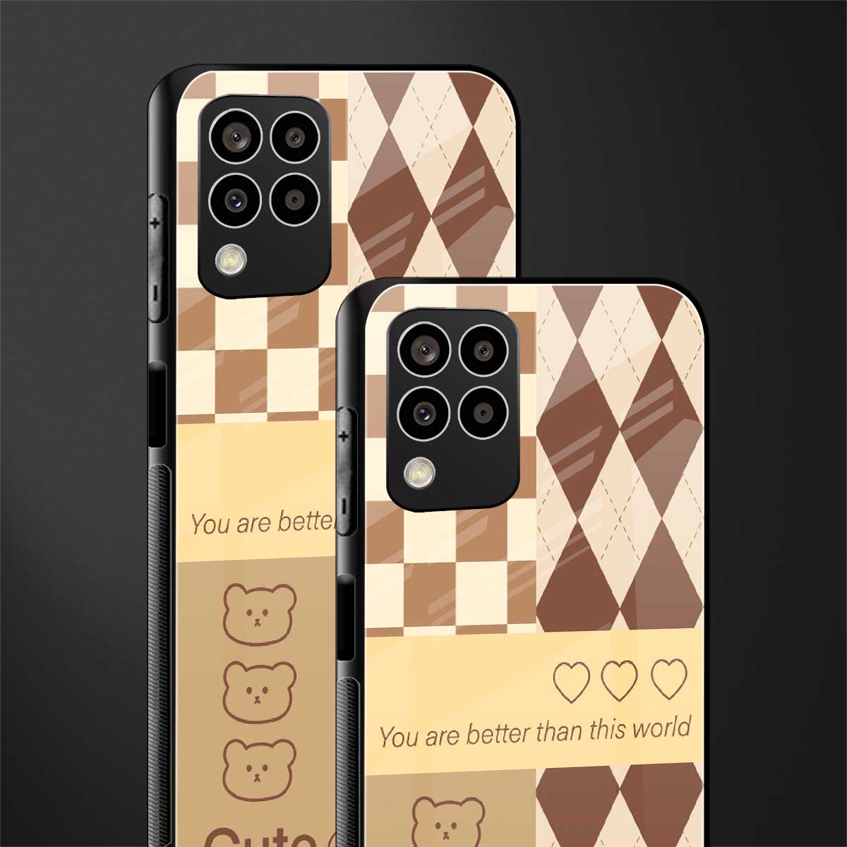 you're my world brown edition back phone cover | glass case for samsung galaxy m33 5g