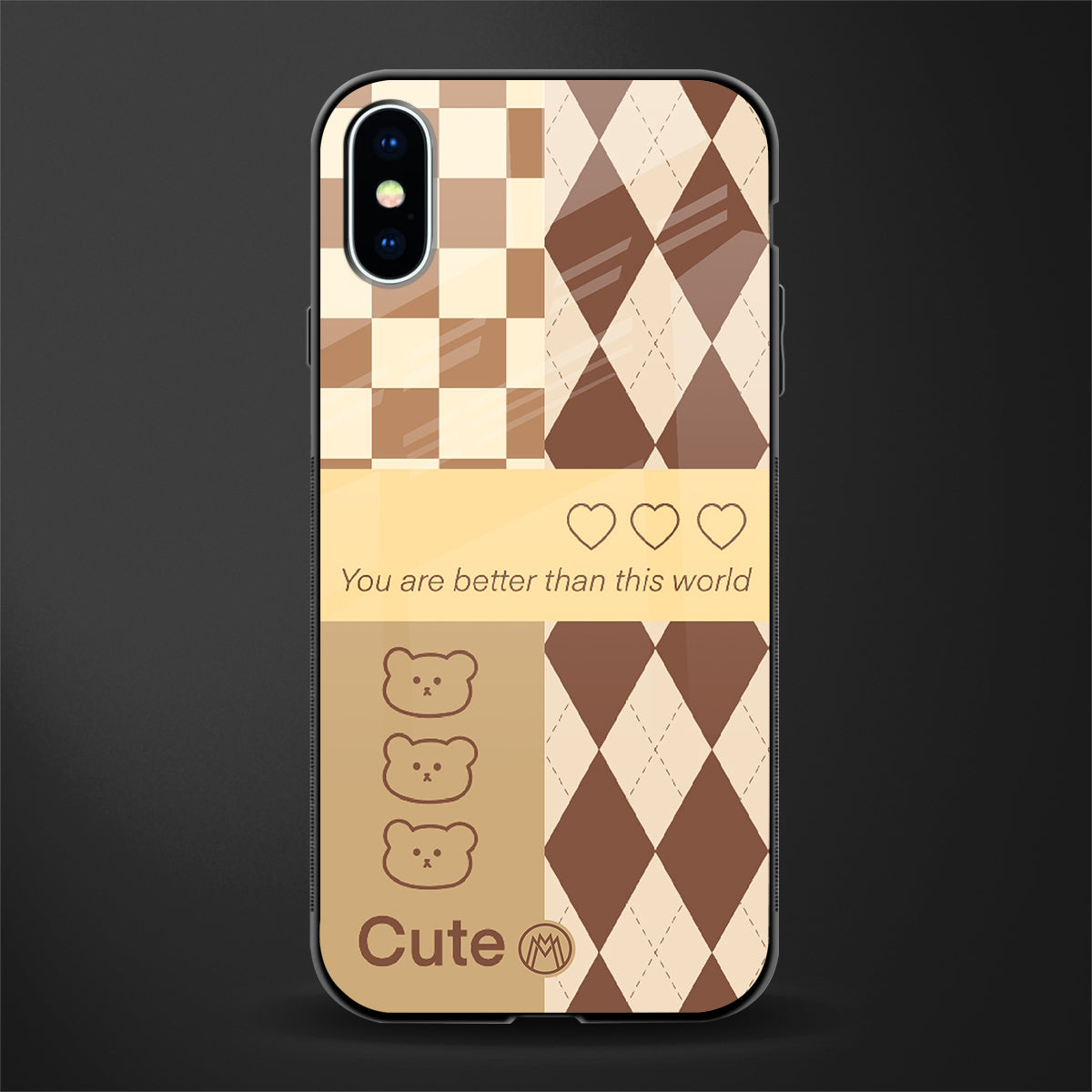 you're my world brown edition glass case for iphone x image