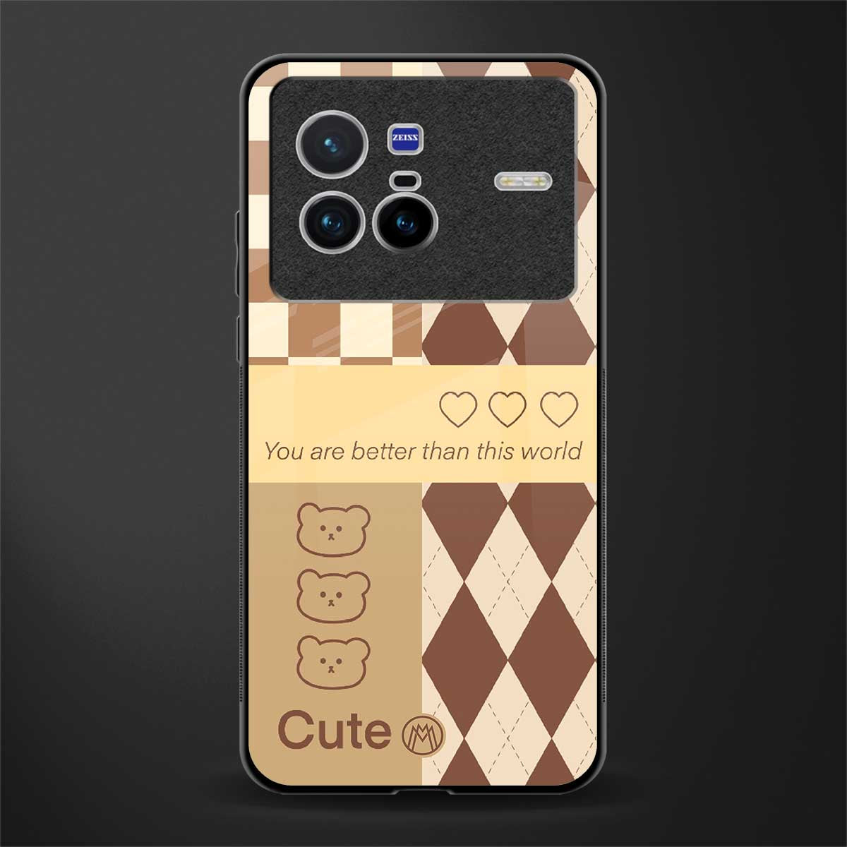 you're my world brown edition glass case for vivo x80 image