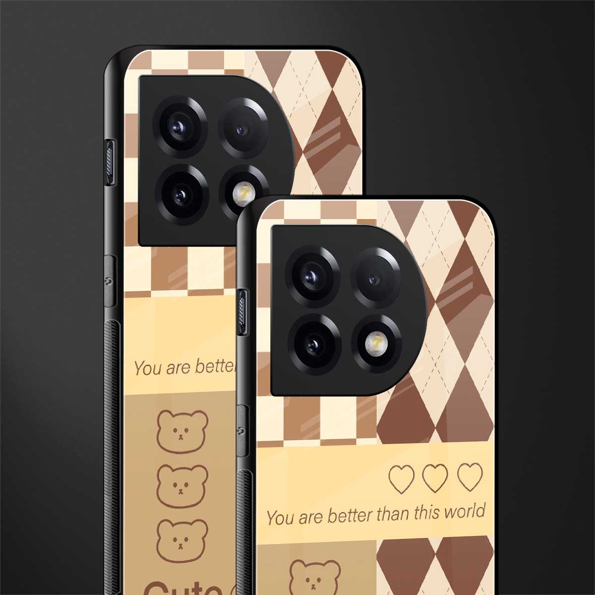 you're my world brown edition back phone cover | glass case for oneplus 11