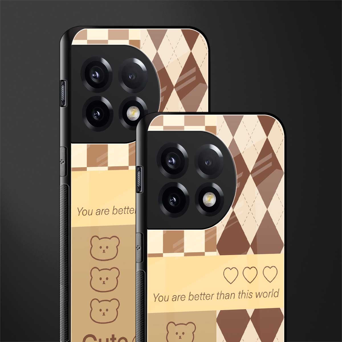 you're my world brown edition back phone cover | glass case for oneplus 11r