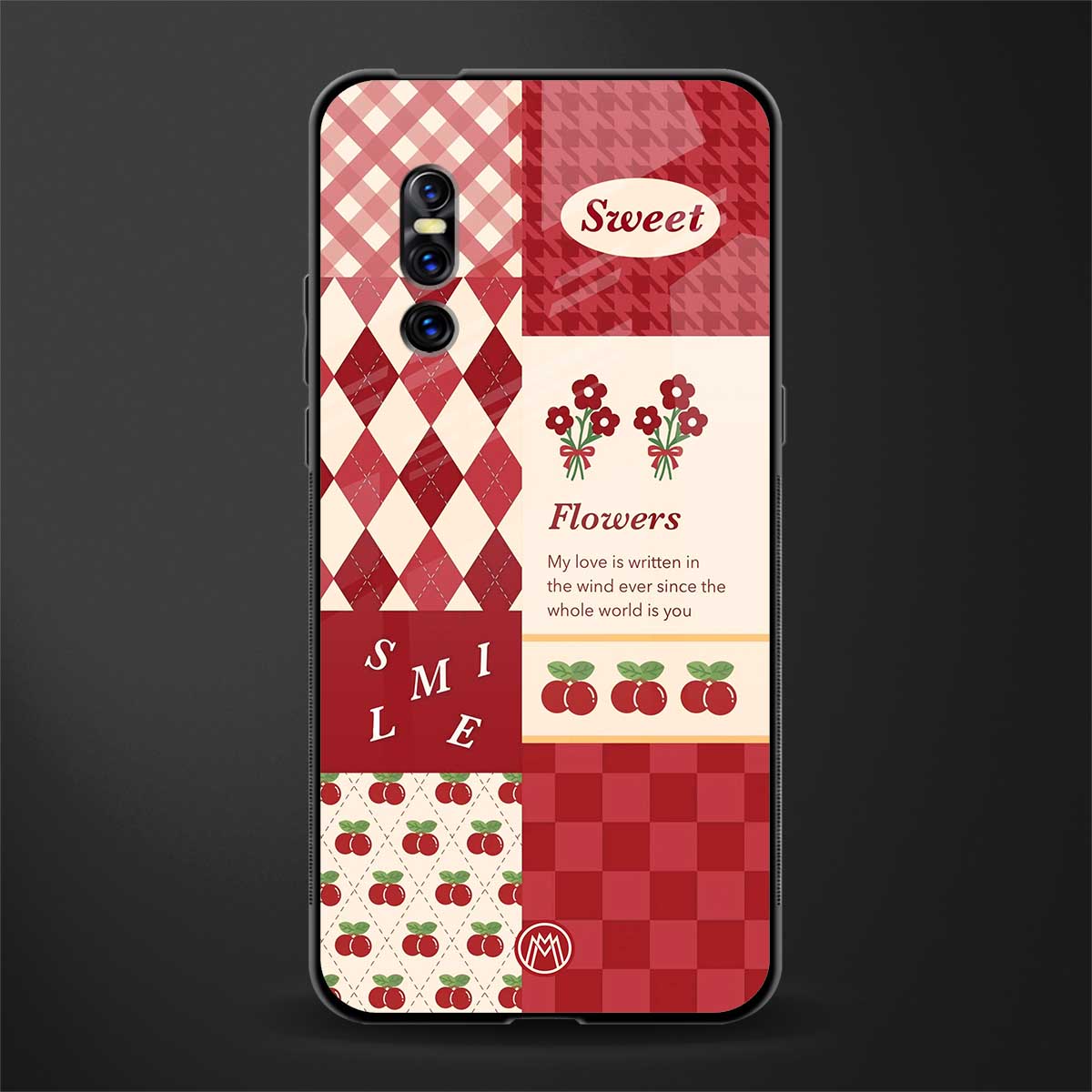 you're my world red edition glass case for vivo v15 pro image