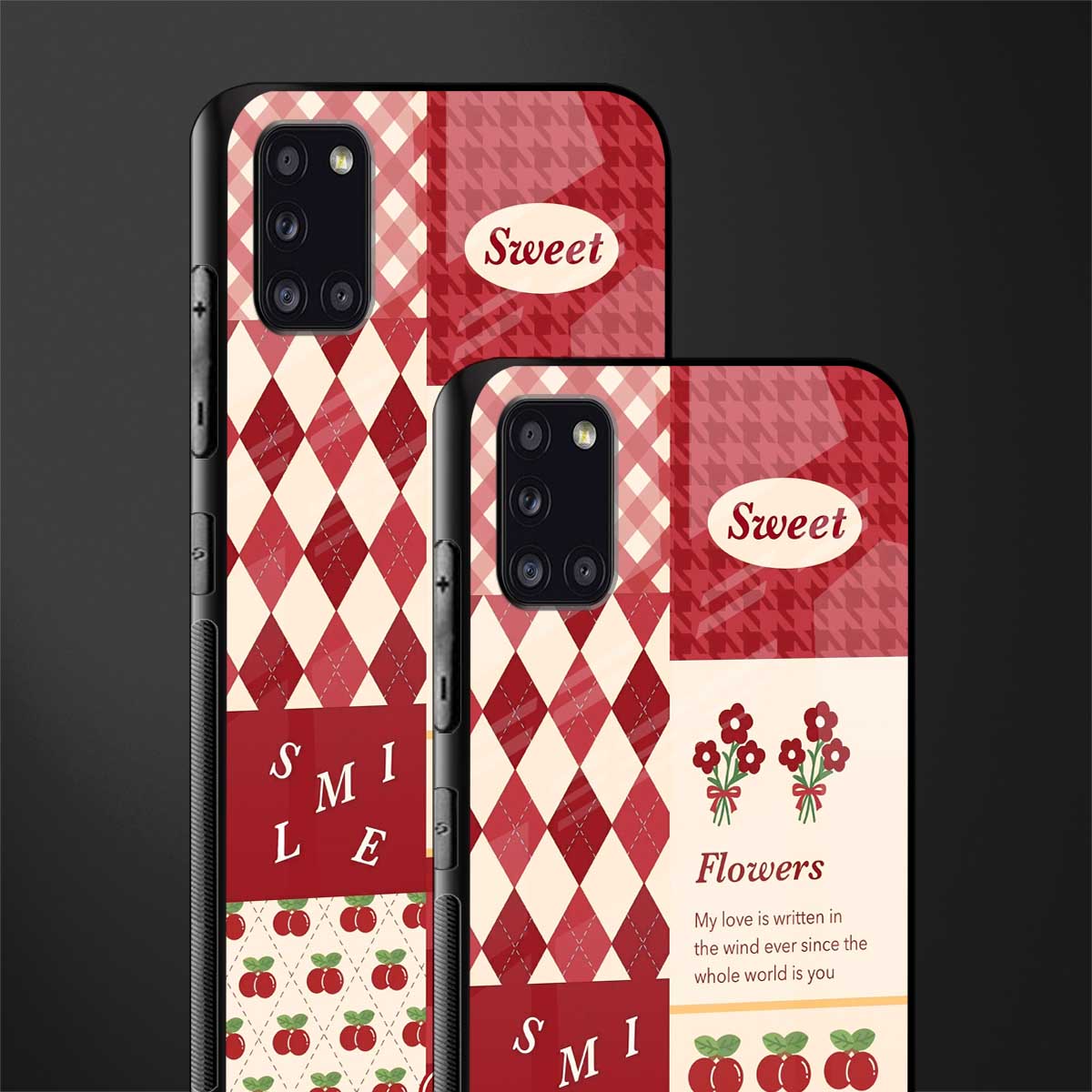you're my world red edition glass case for samsung galaxy a31 image-2