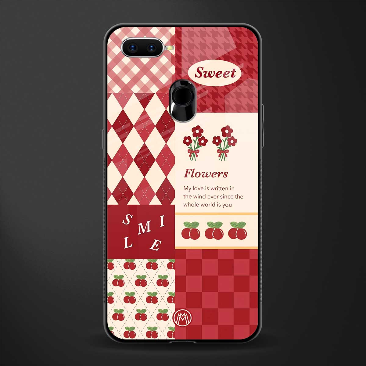 you're my world red edition glass case for oppo a7 image