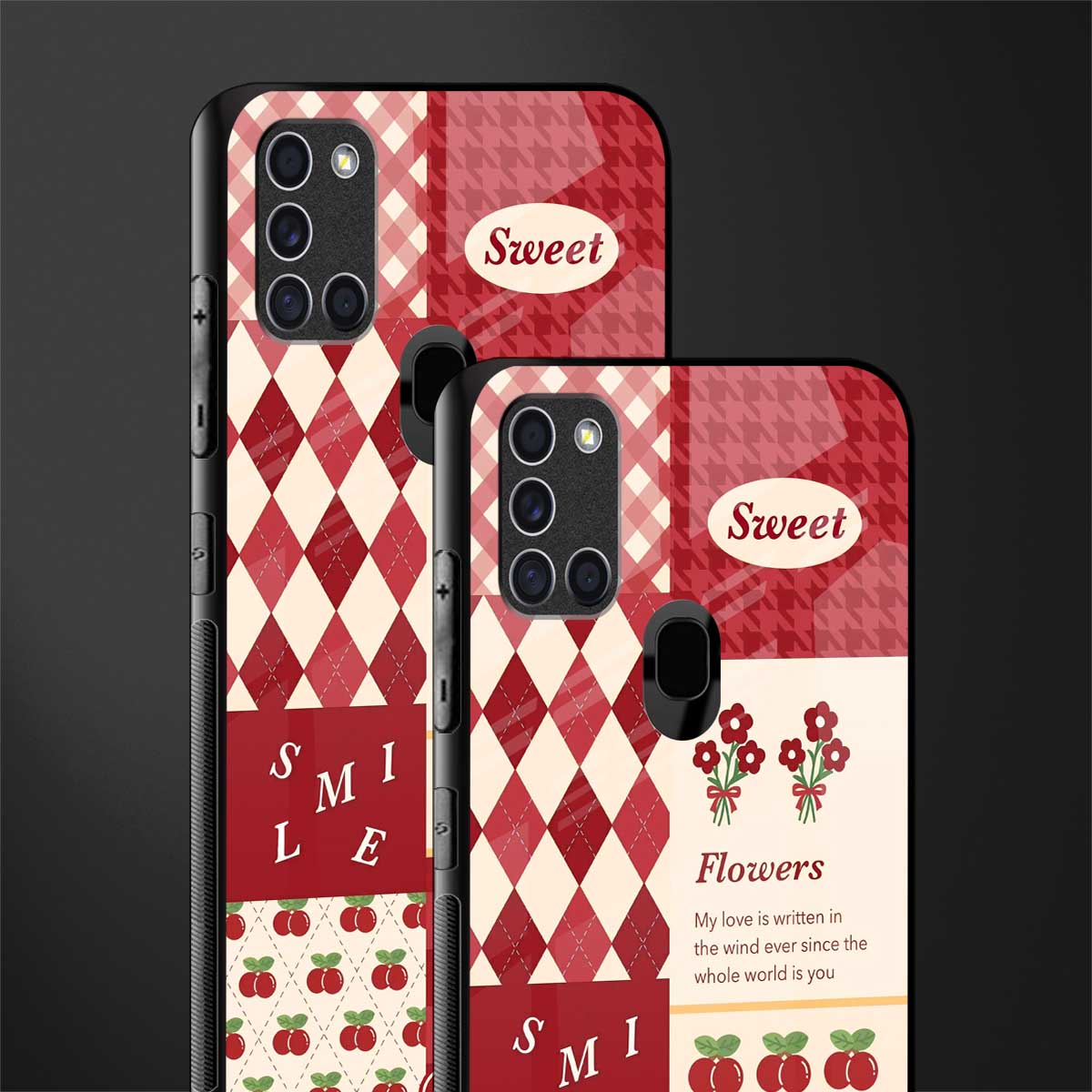 you're my world red edition glass case for samsung galaxy a21s image-2