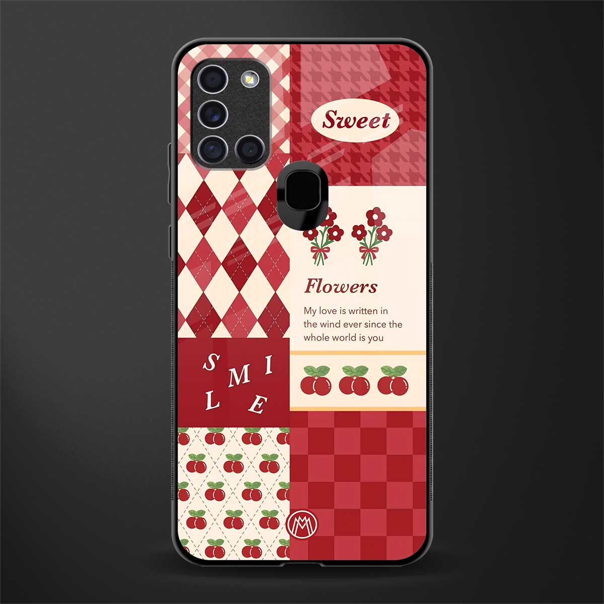 you're my world red edition glass case for samsung galaxy a21s image