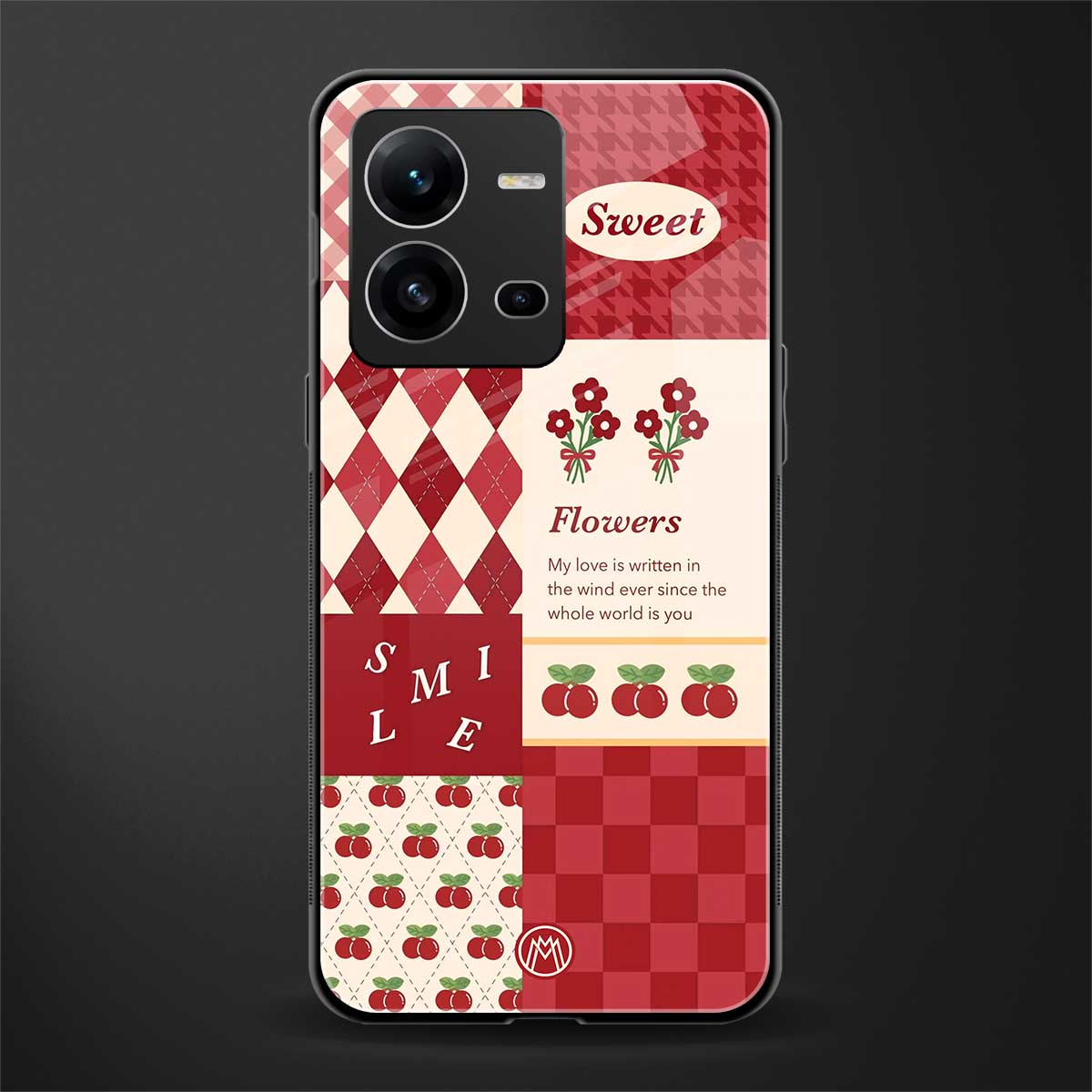 you're my world red edition back phone cover | glass case for vivo v25-5g