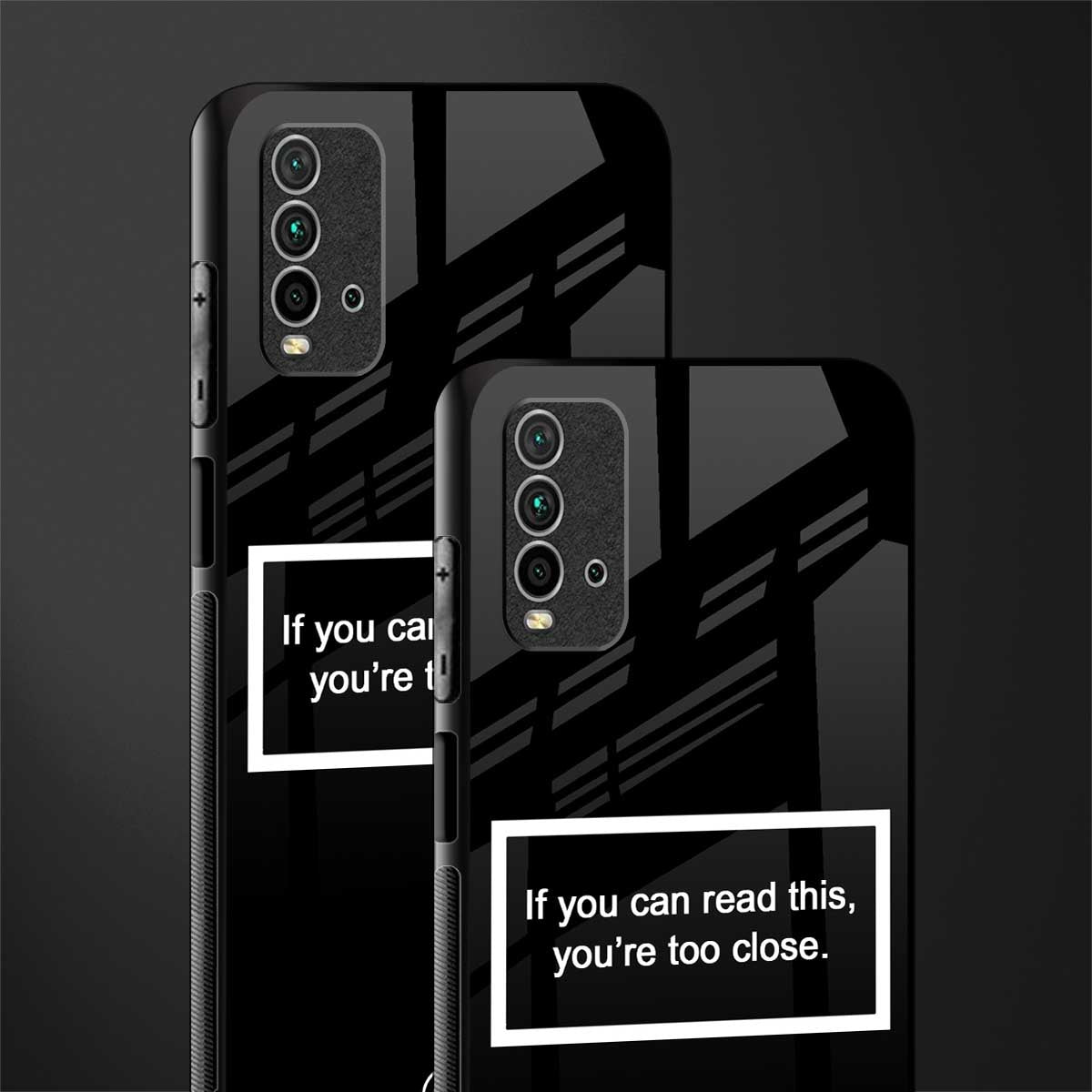 you're too close black glass case for redmi 9 power image-2