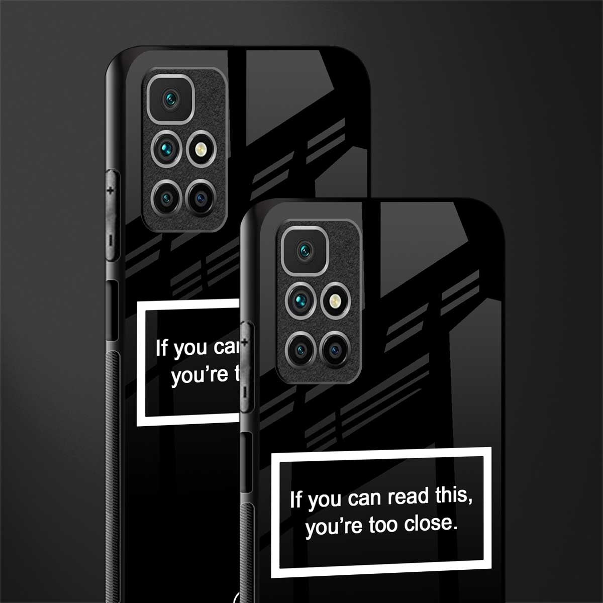 you're too close black glass case for redmi 10 prime image-2