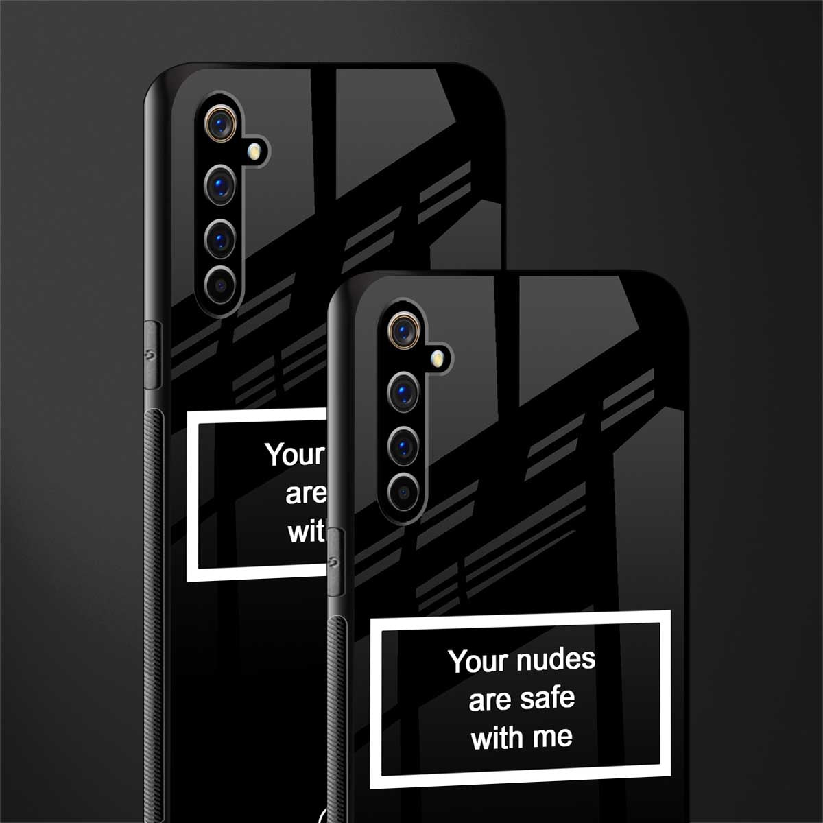 your nudes are safe with me black glass case for realme x50 pro image-2