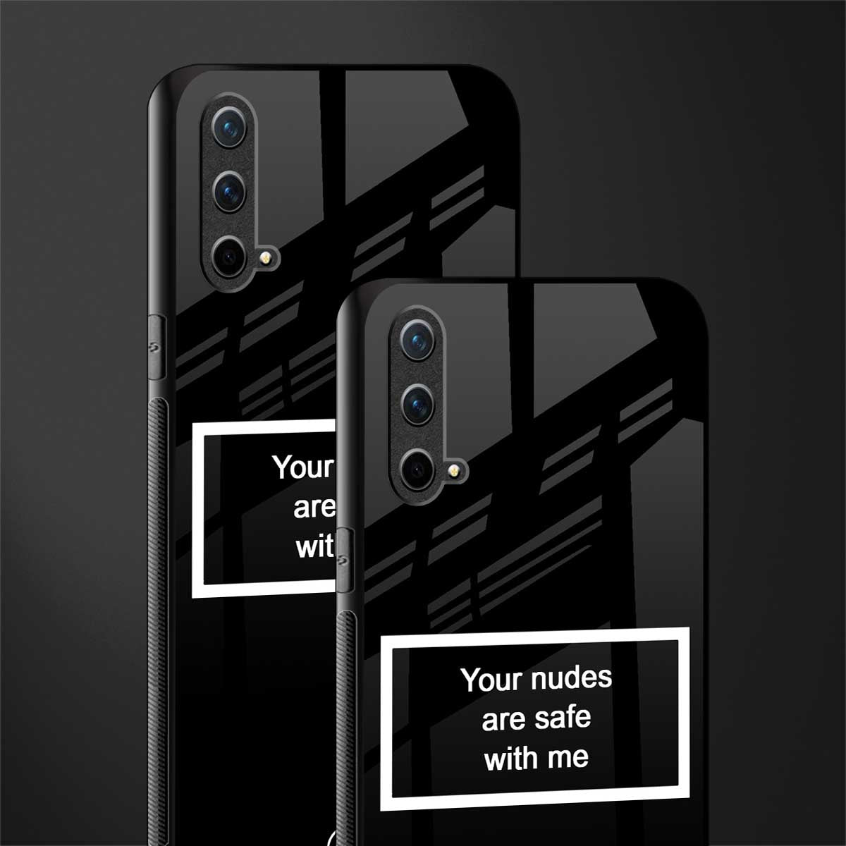 your nudes are safe with me black glass case for oneplus nord ce 5g image-2