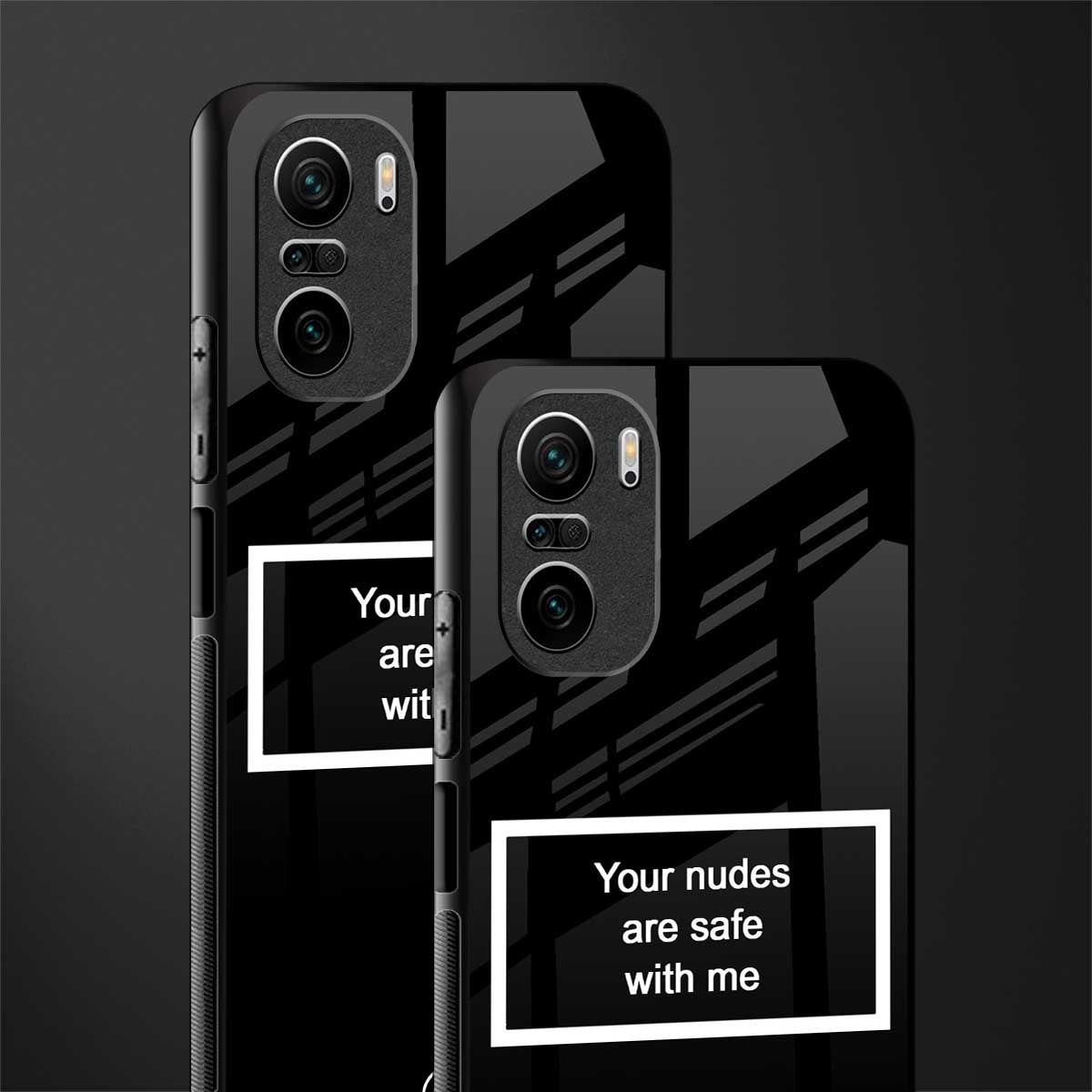 your nudes are safe with me black glass case for mi 11x 5g image-2
