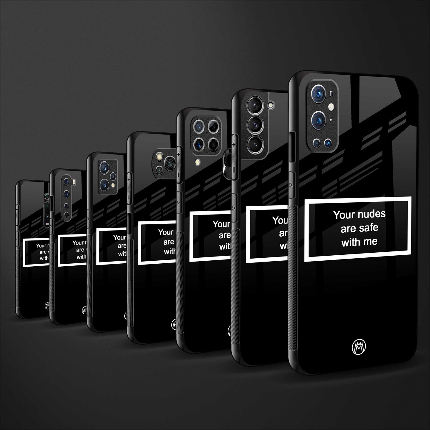 your nudes are safe with me black glass case for oppo reno 3 pro image-3