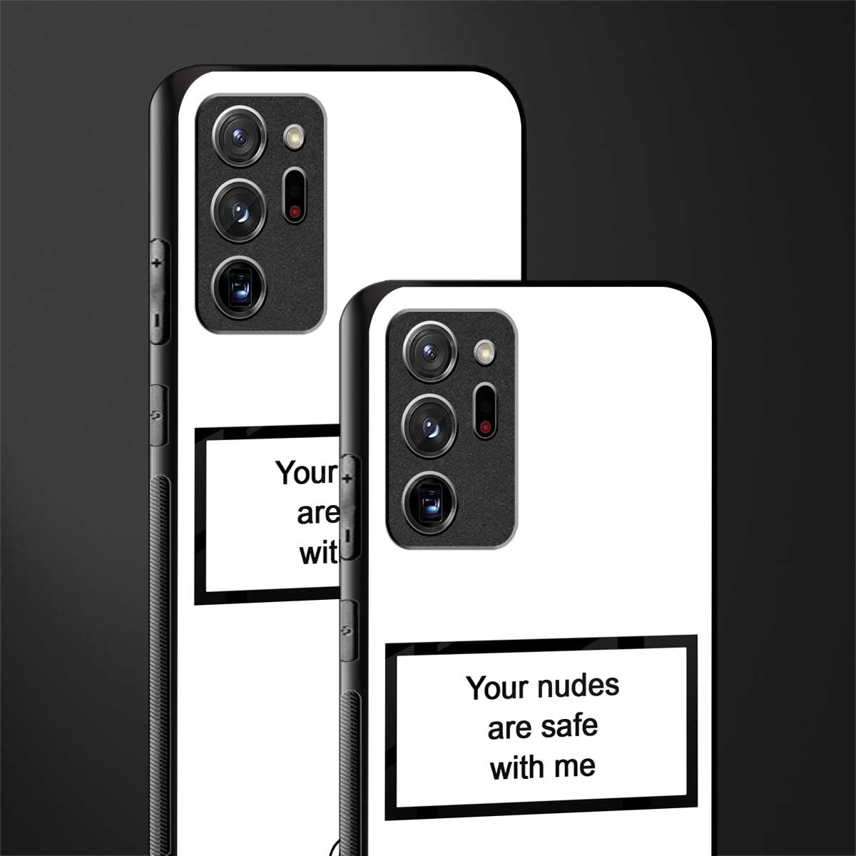 your nudes are safe with me white glass case for samsung galaxy note 20 ultra 5g image-2