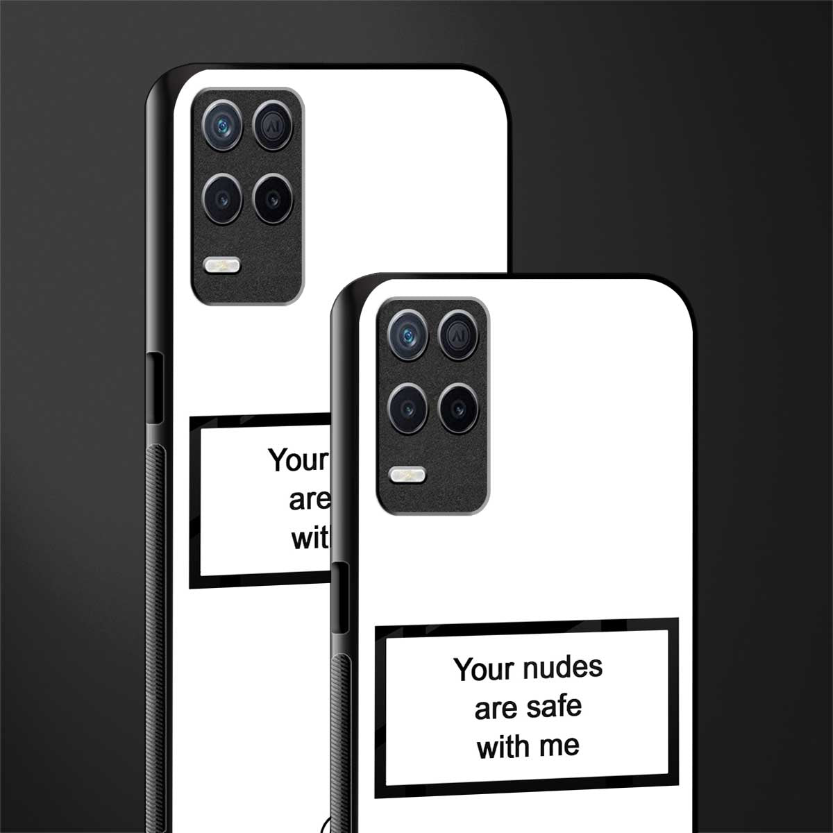 your nudes are safe with me white glass case for realme narzo 30 5g image-2