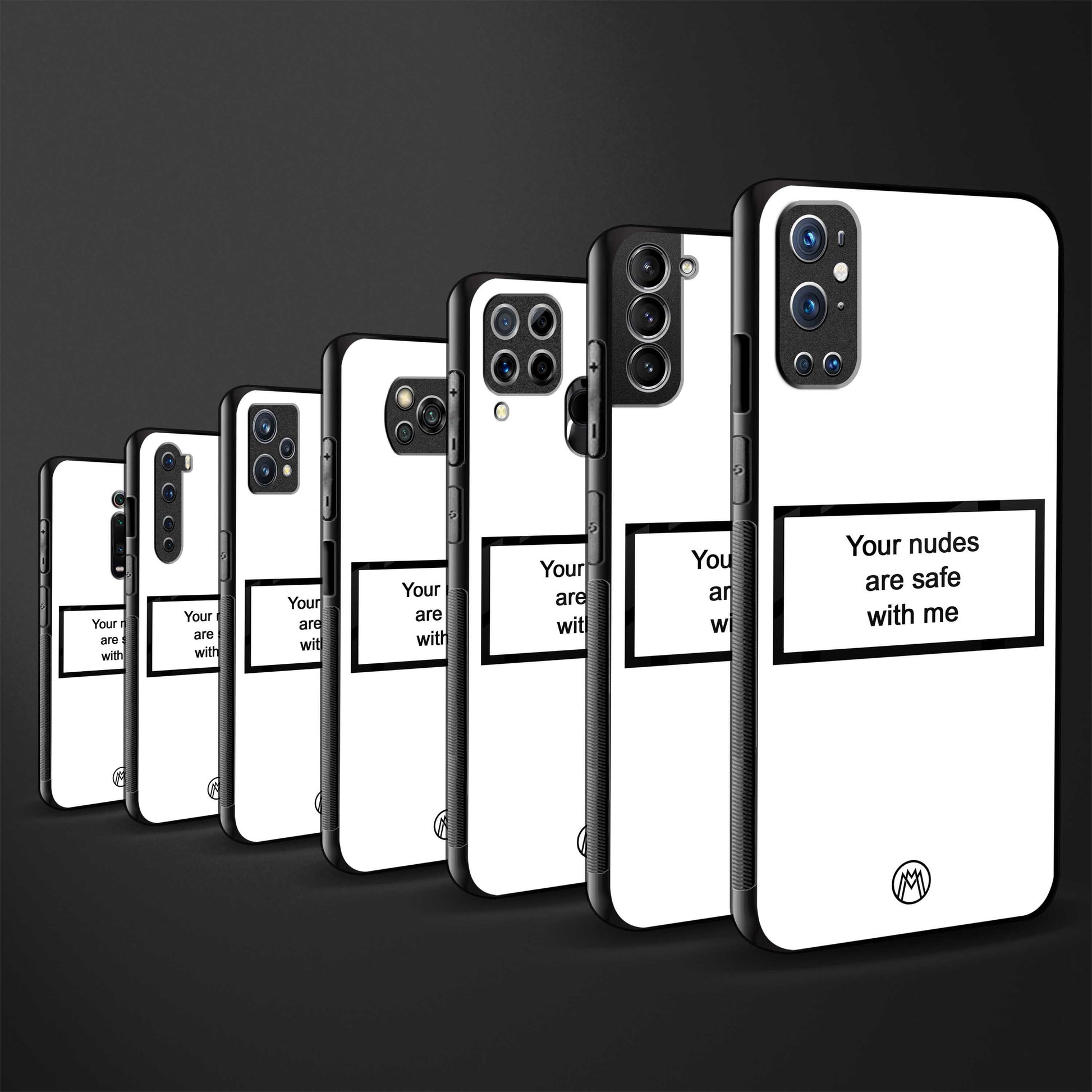 your nudes are safe with me white glass case for oppo reno7 pro 5g image-3