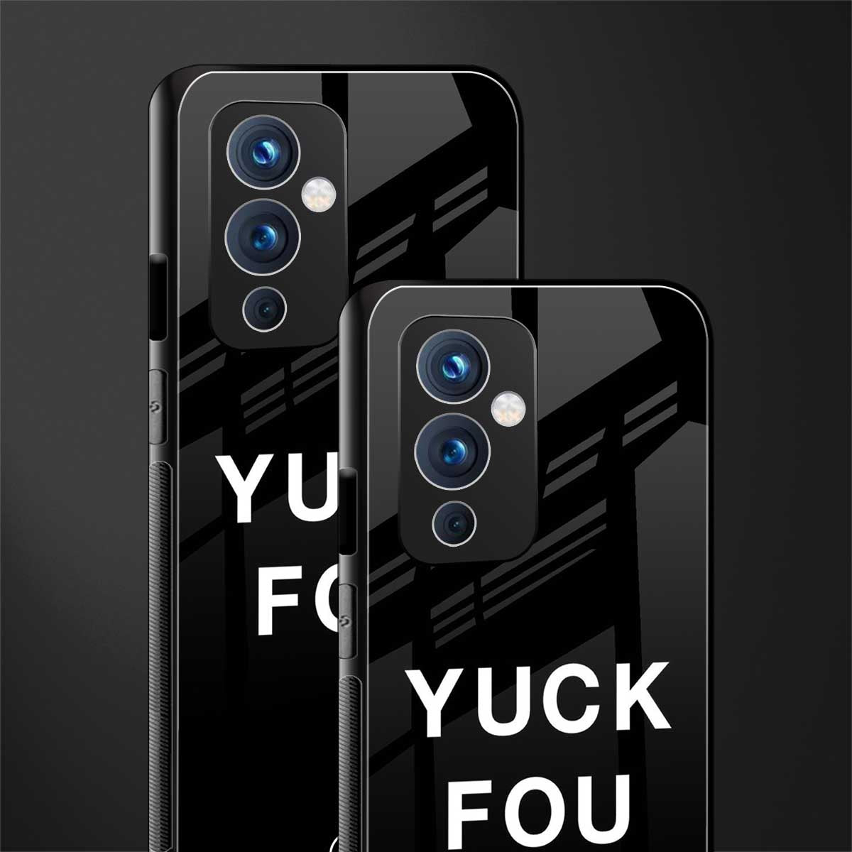 yuck fou back phone cover | glass case for oneplus 9