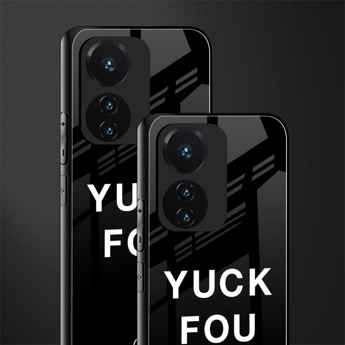 yuck fou back phone cover | glass case for vivo t1 44w 4g