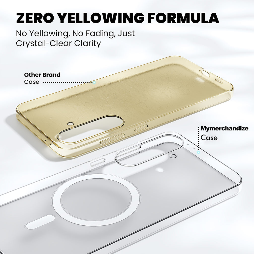 Anti Yellow Magsafe Clear Case for Samsung Galaxy S26
