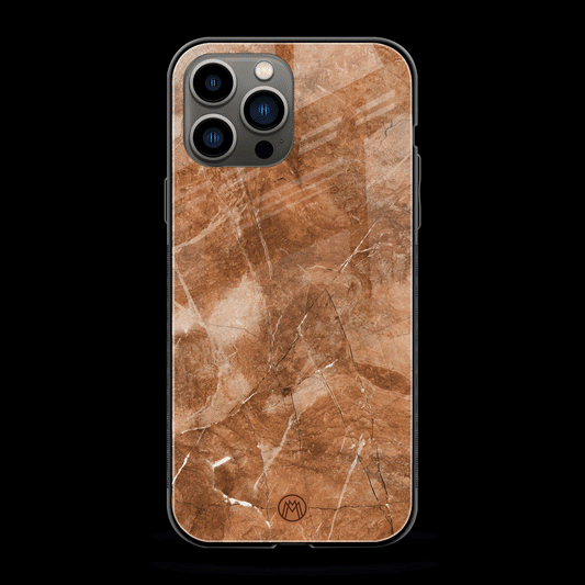 Caramel Brown Marble Phone Cover | Glass Case