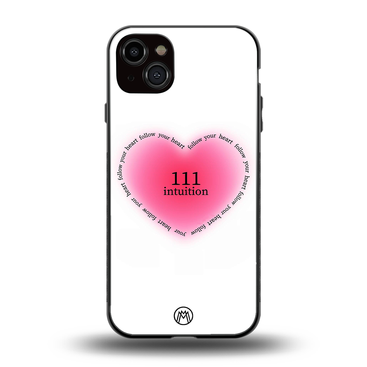 111 intuition back phone cover | glass case for iphone 15 plus