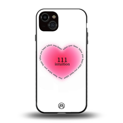 111 intuition back phone cover | glass case for iphone 15 plus
