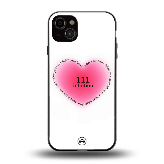 111 intuition back phone cover | glass case for iphone 15 plus